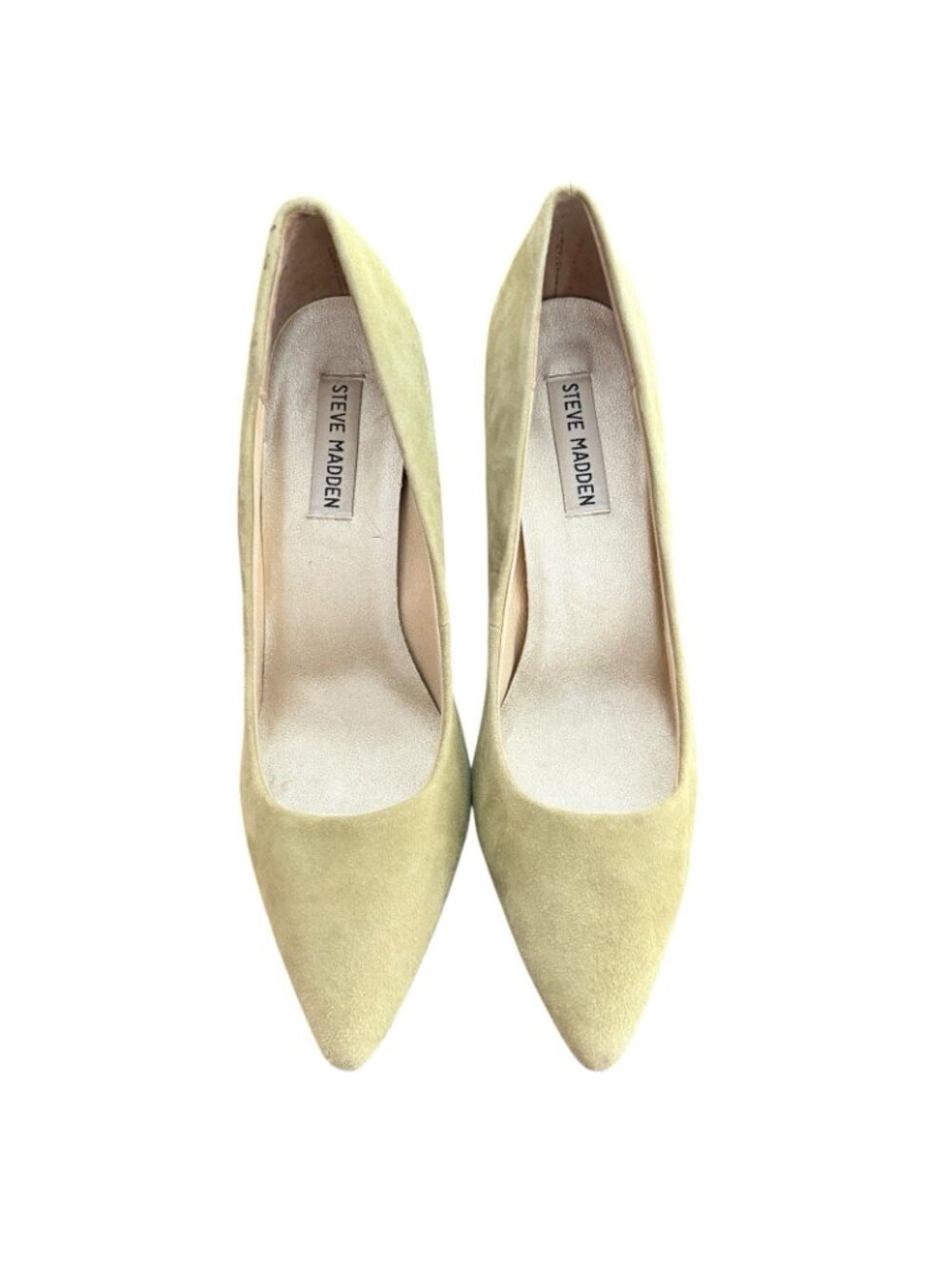 Steve Madden Carmila Olive Green Suede Pointed Toe Pumps Size 9 - Picture 3 of 7